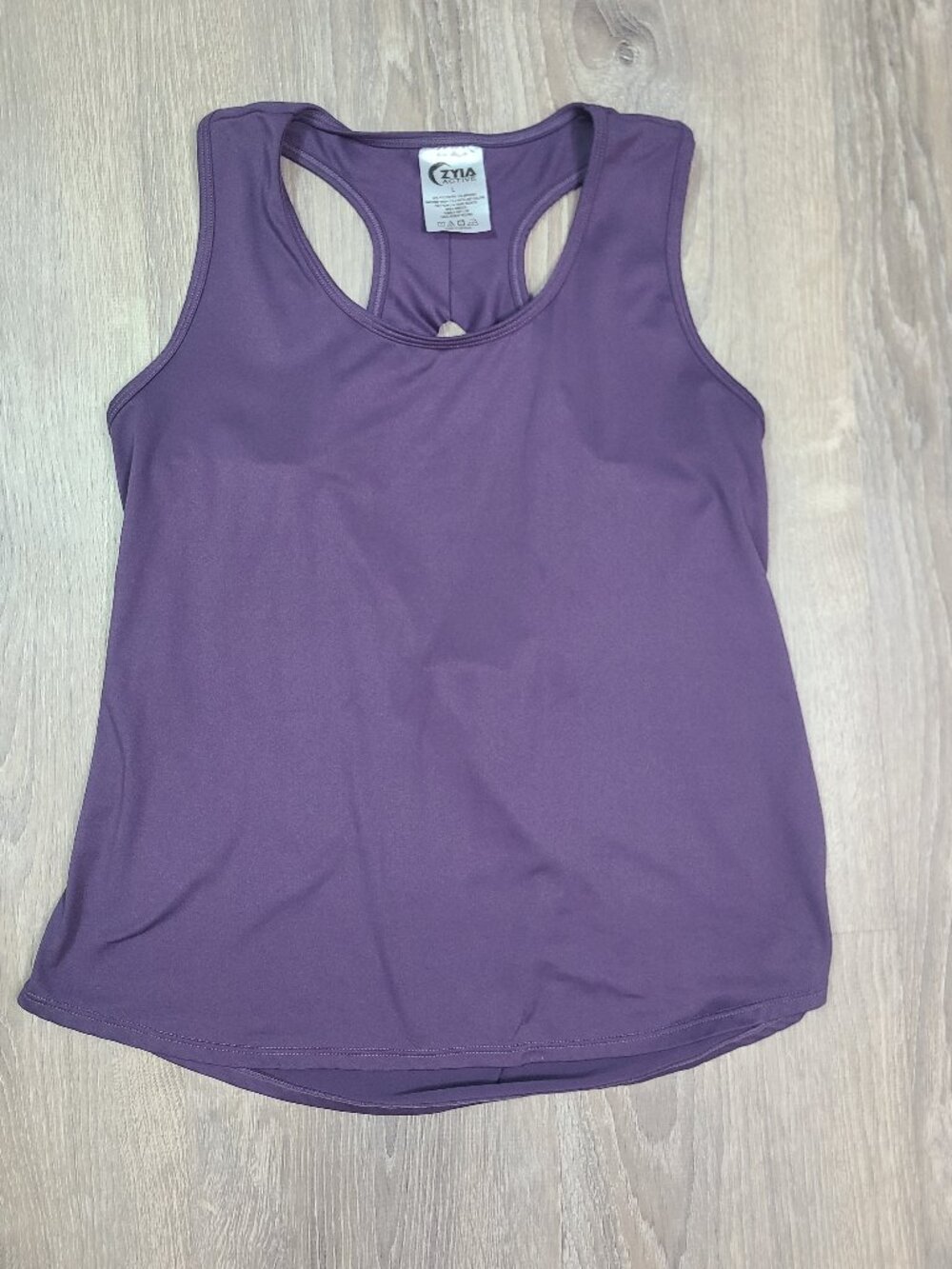 Zyia Active Purple Plum Racerback Open Back Workout Tank Top - Size Large L